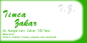 timea zakar business card